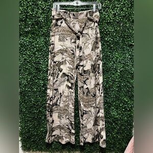 WHBM White House Black Market Snake Print Wide Leg Pants, Flowy Size S